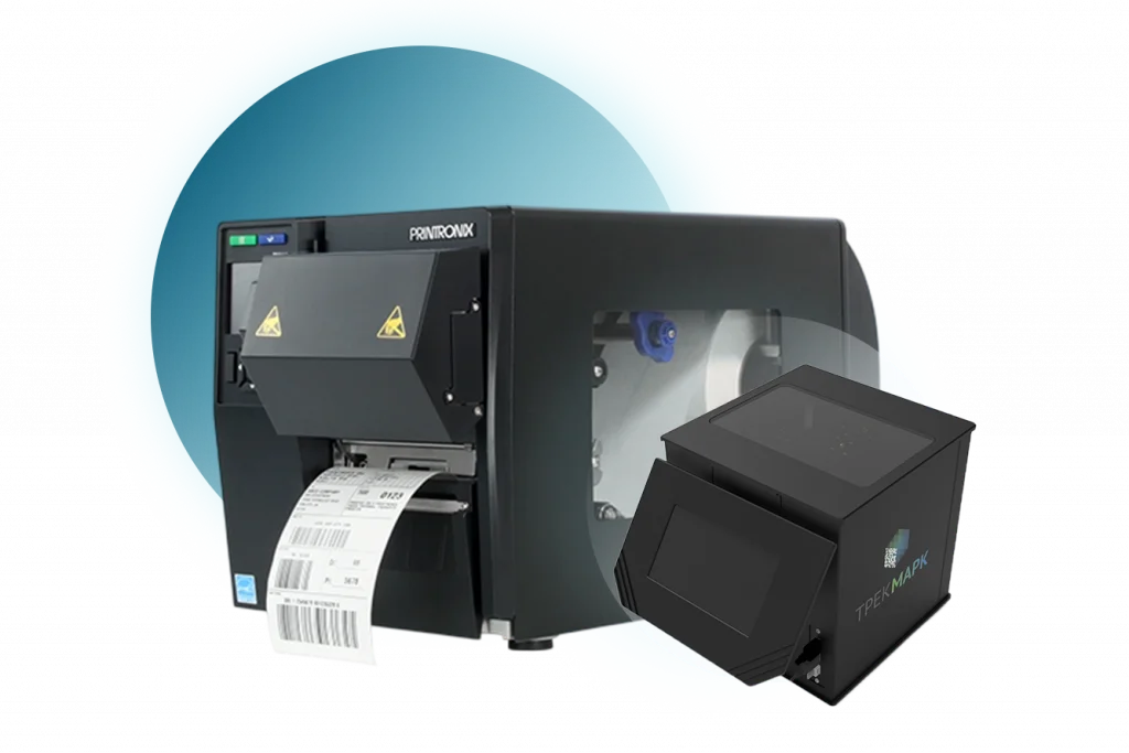 Оборудование для проверки кодов маркировки: принтер Printronix и устройство ТрекМарк