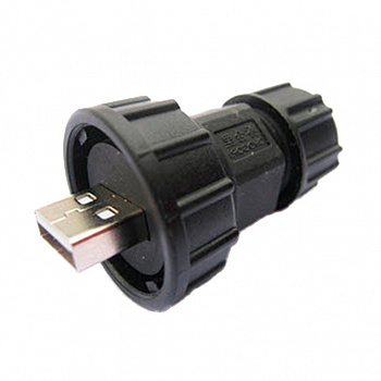 Влагозащищенный USB A, male разъем фото цена