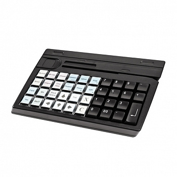 Программируемая клавиатура Posiflex KB-4000U-B черная c ридером магнитных карт 1,2,3, USB фото цена